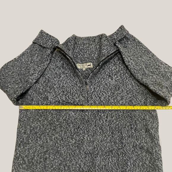 Peruvian Link M Troyan Alpaca Sweater | Charcoal 1/2 Zip Peru 100% Alpaca $175 - Picture 9 of 10